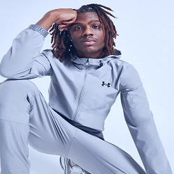 Grey Under Armour Vanish Woven Full Zip Hoodie | JD Sports Global